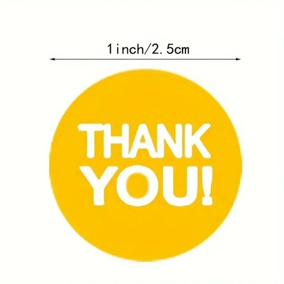 500PCS Thank You Colorful Round Stickers for Envelopes Backing 1.5 Inch Stickers - Picture 3 of 6